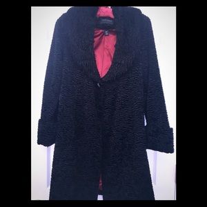 White House Black Market Faux Persian Lamb Coat